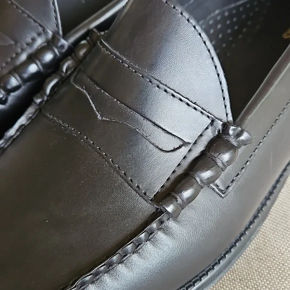 G.H BASS Larson Weejuns Penny Loafers In Black, Men's 10.5 - Picture 2 of 13